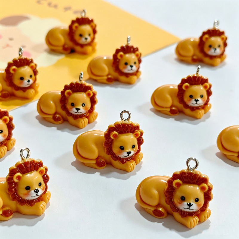 Resin Crafts Diy - 6 piezas de colgantes de león