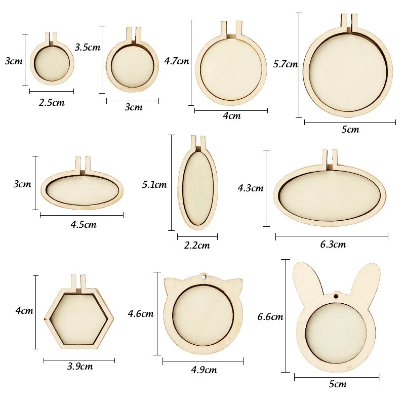 Anillo redondo de aro bordado  - Wood Ring Blank reseña y precio