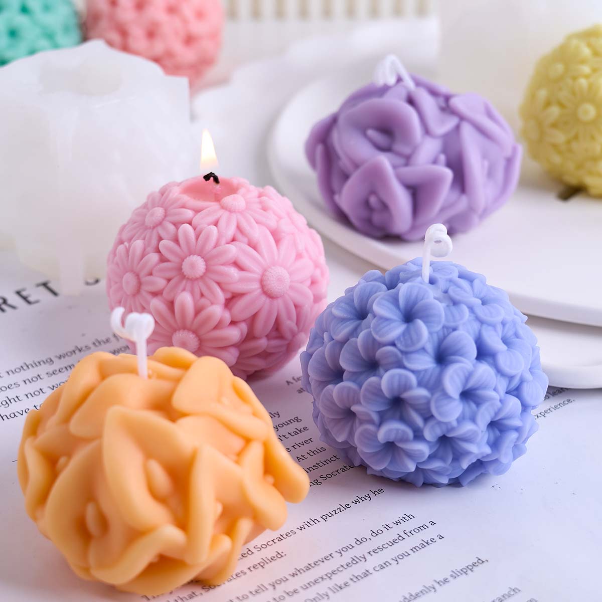 Molde de silicona para vela co - Resin Craft Ideas reseña y precio