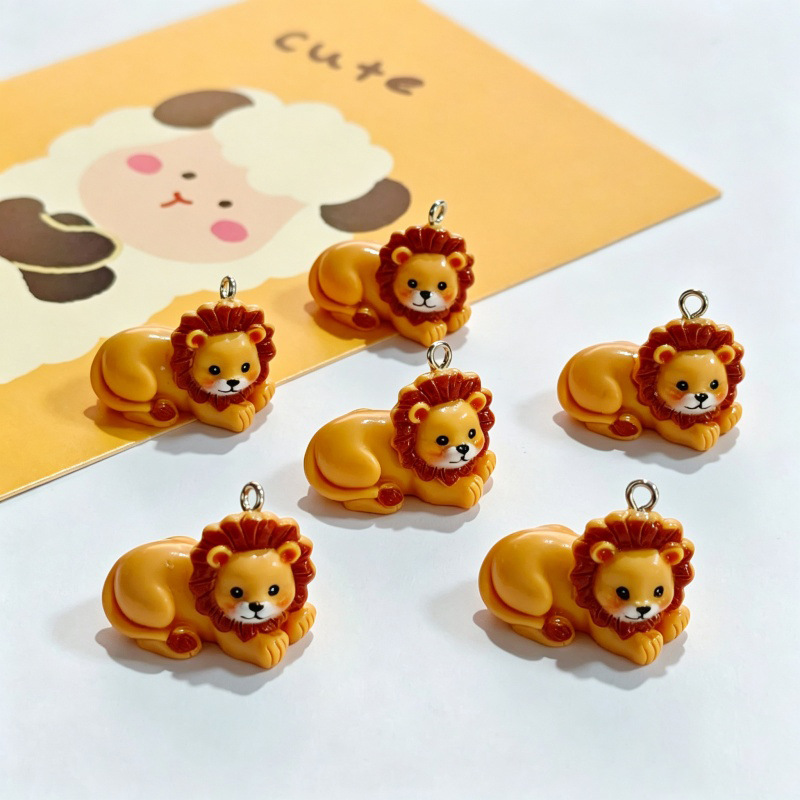 6 piezas de colgantes de león  - Resin Crafts Diy reseña y precio